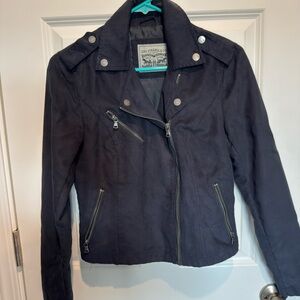 Levi's Women's Dark Gray Leather Jacket